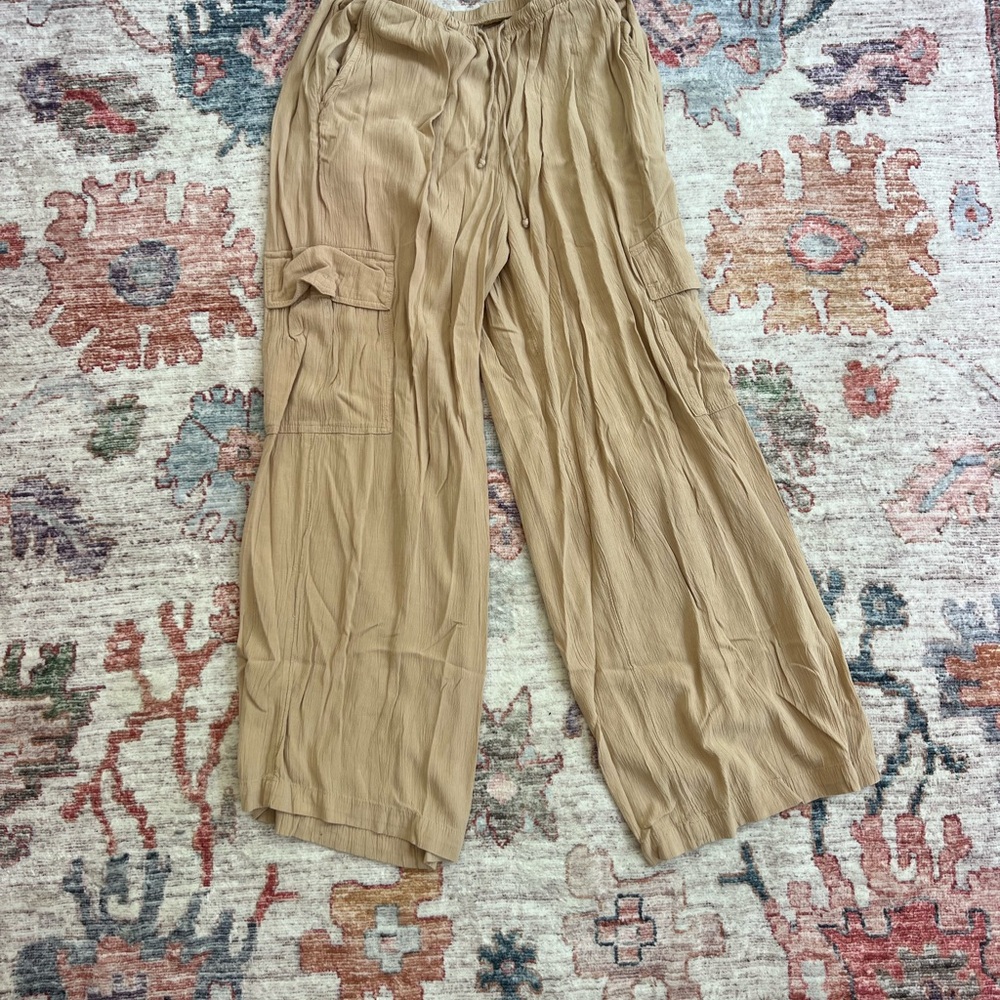 Billabong Light Brown Wide-Leg Pants